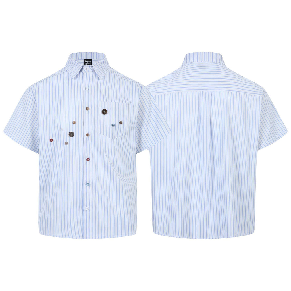 Seaside Stripe Camp Shirt