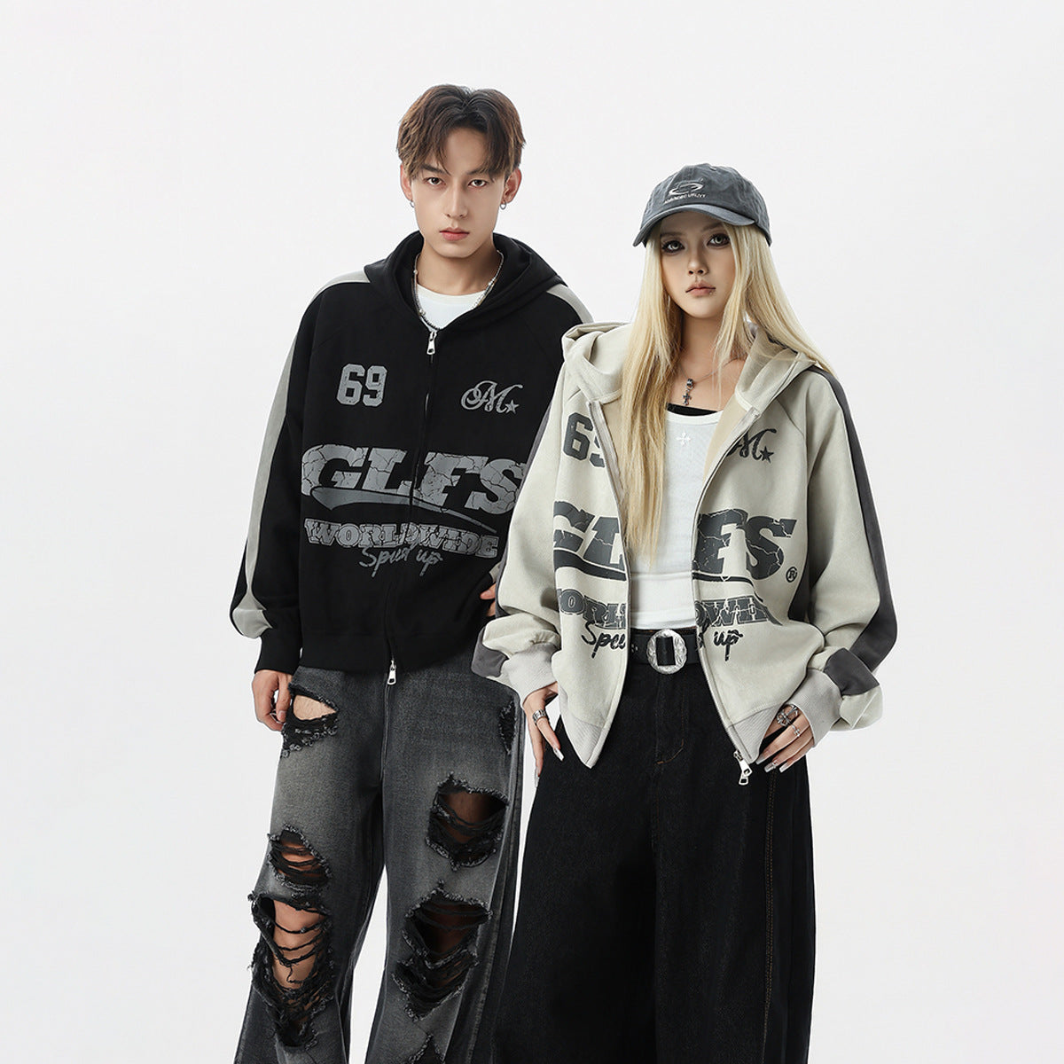 Dune Block Zip Hoodie